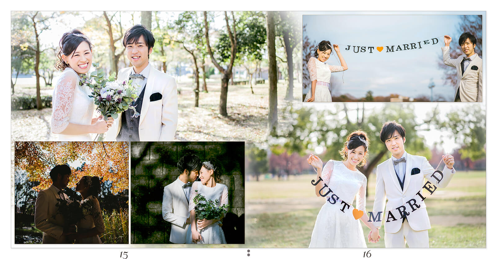 15～16ページ 前撮りアルバム