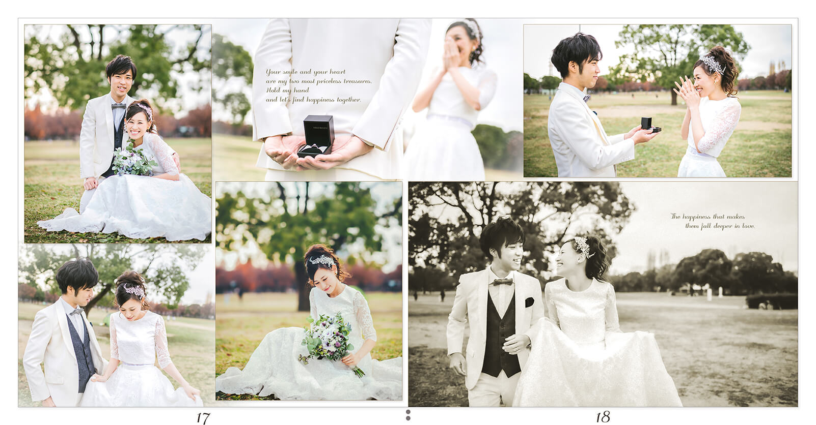 17～18ページ 前撮りアルバム