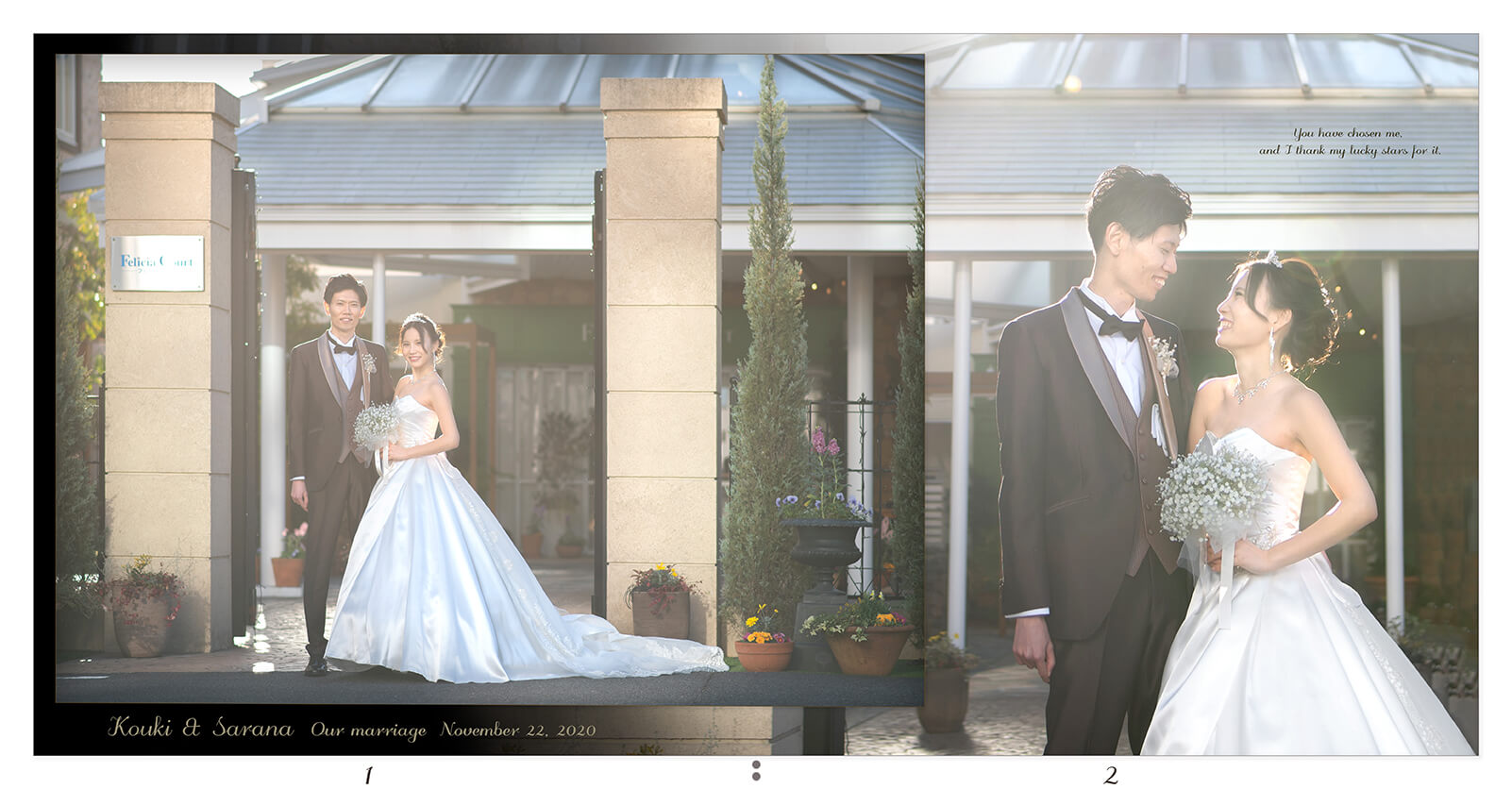 1～2ページ フォトウエディングのアルバム