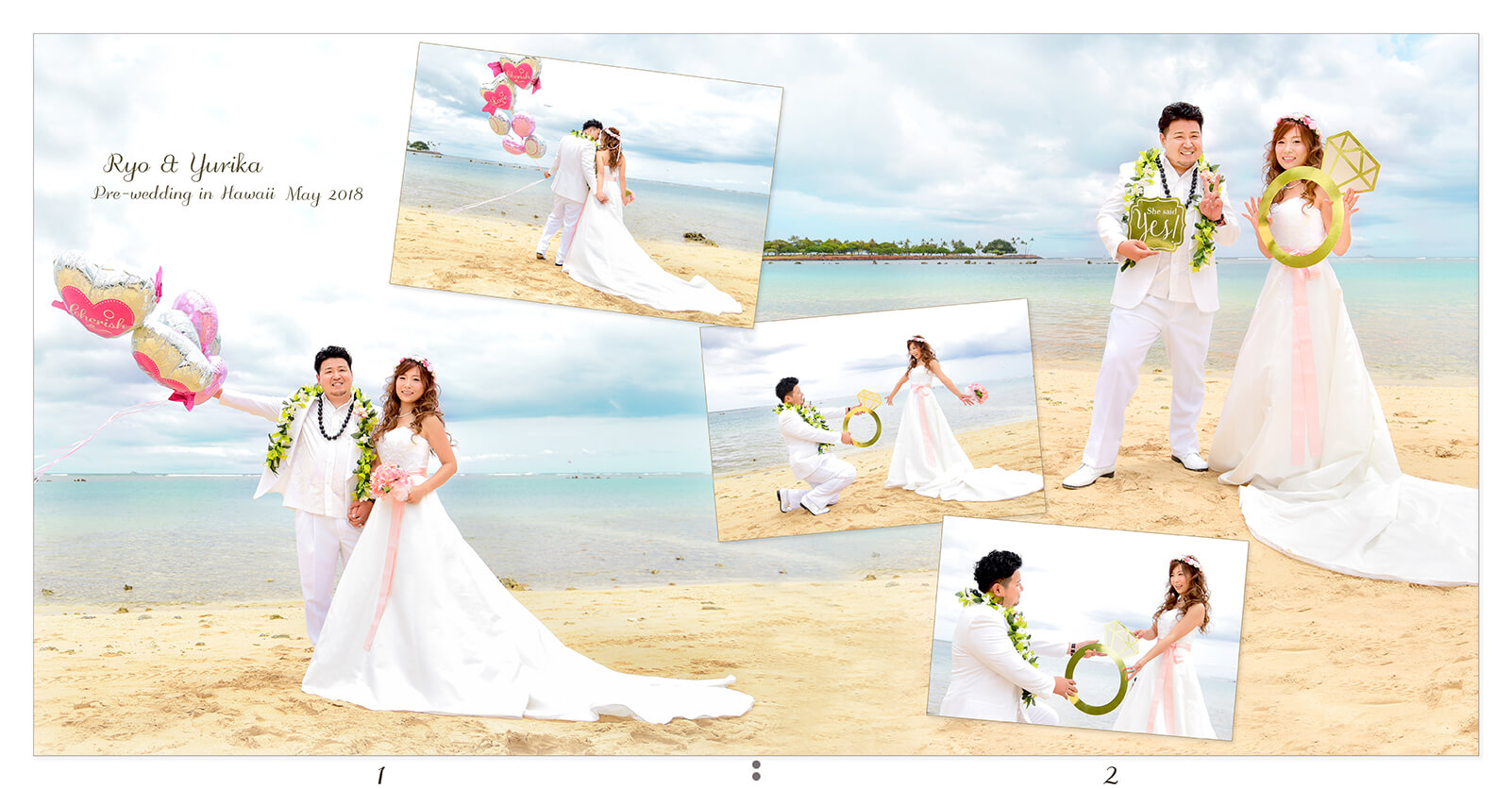 1～2ページ ハワイ前撮り アルバム