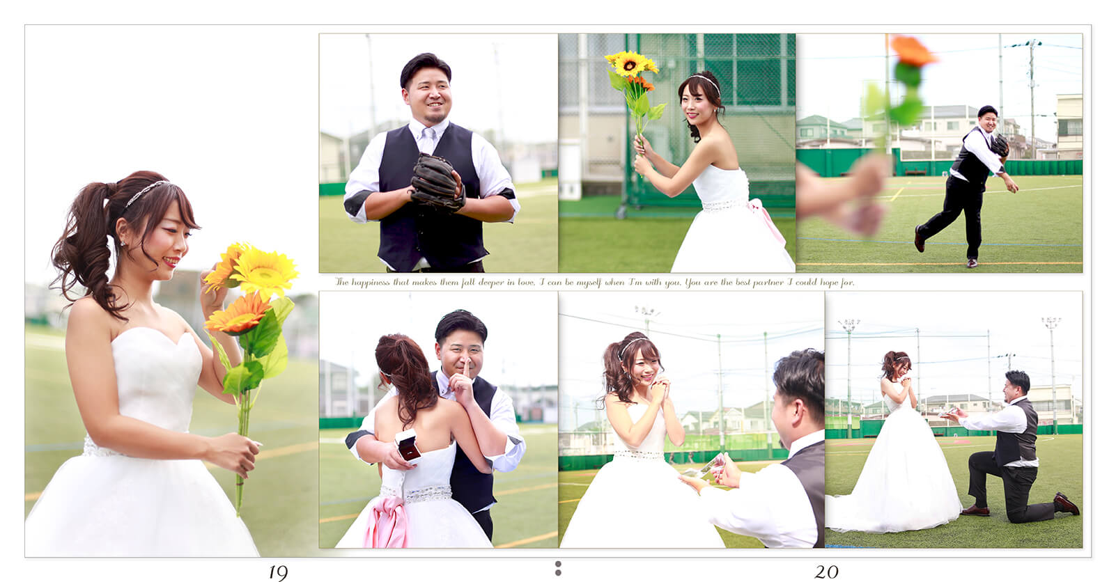 19～20ページ 母校 前撮りアルバム