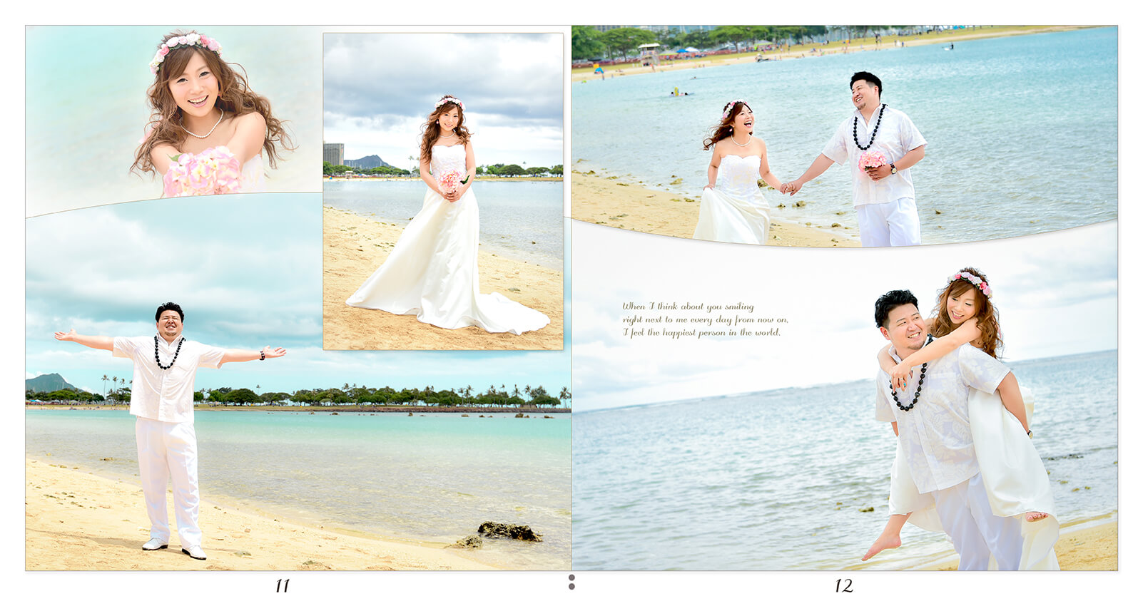 11～12ページ ハワイ前撮り アルバム