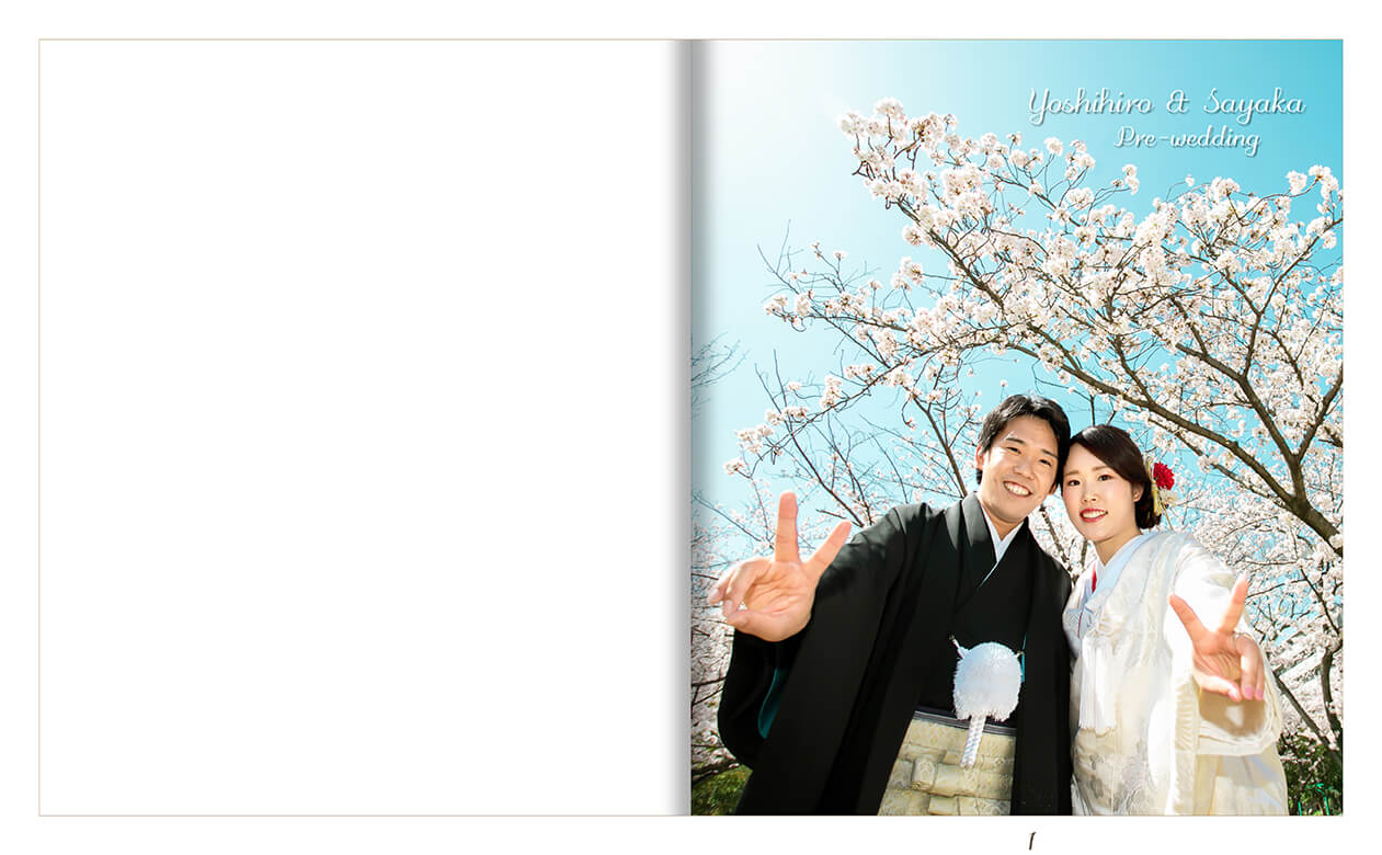 1～2ページ 和装前撮りアルバム