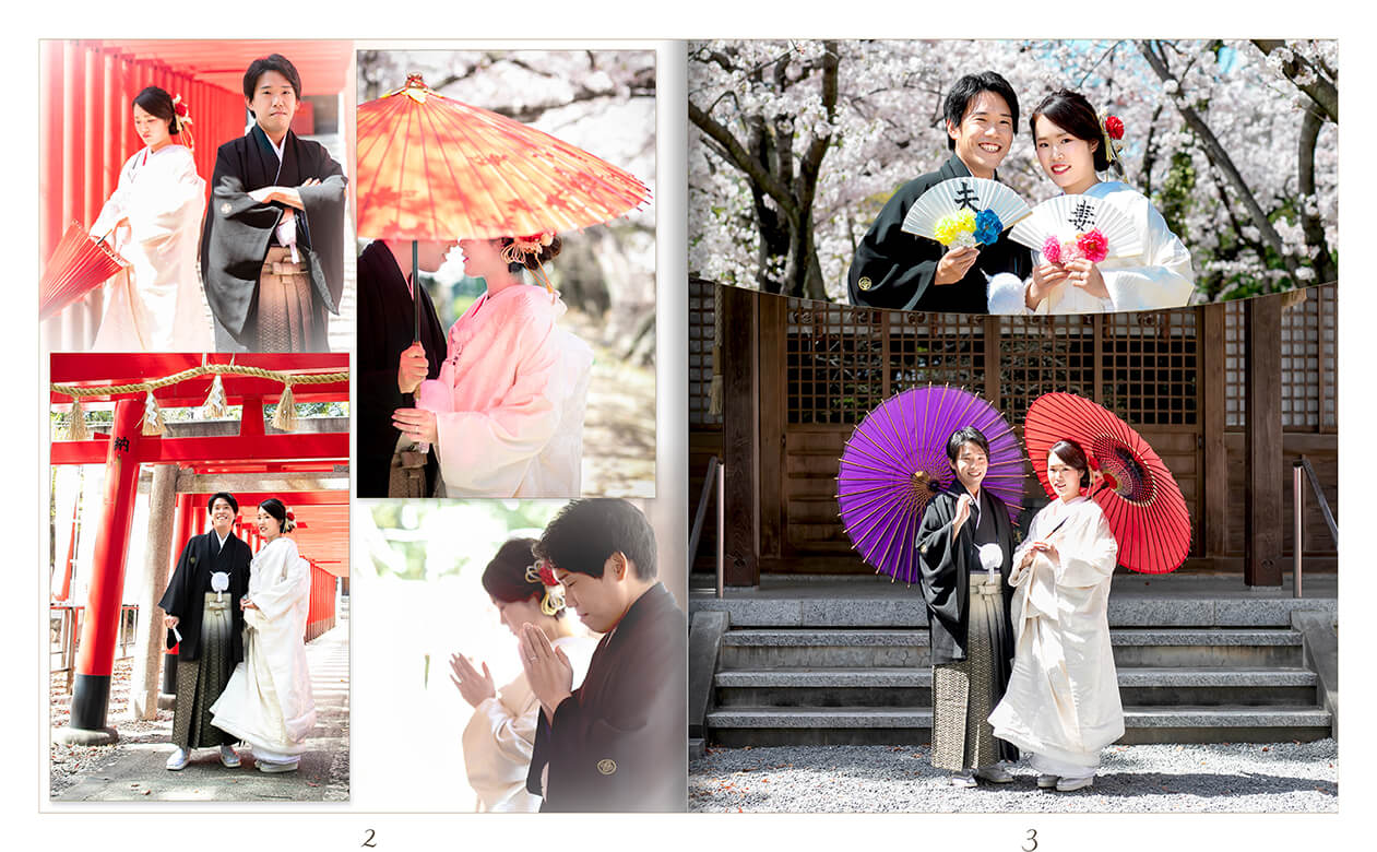 3～4ページ 和装前撮りアルバム