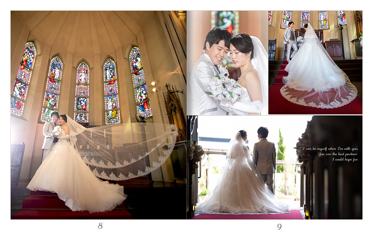 9～10ページ アンジェローブ 結婚式アルバム