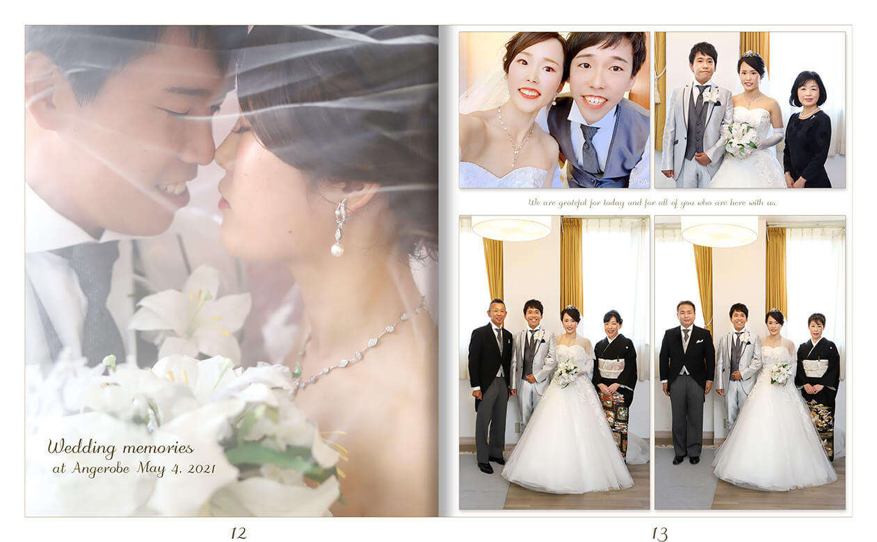 13～14ページ アンジェローブ 結婚式アルバム