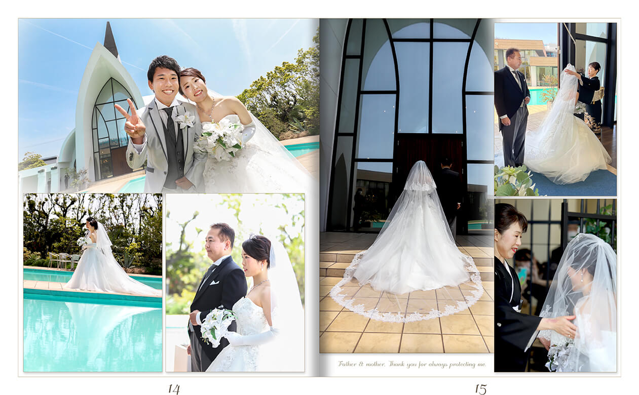 15～16ページ アンジェローブ 結婚式アルバム