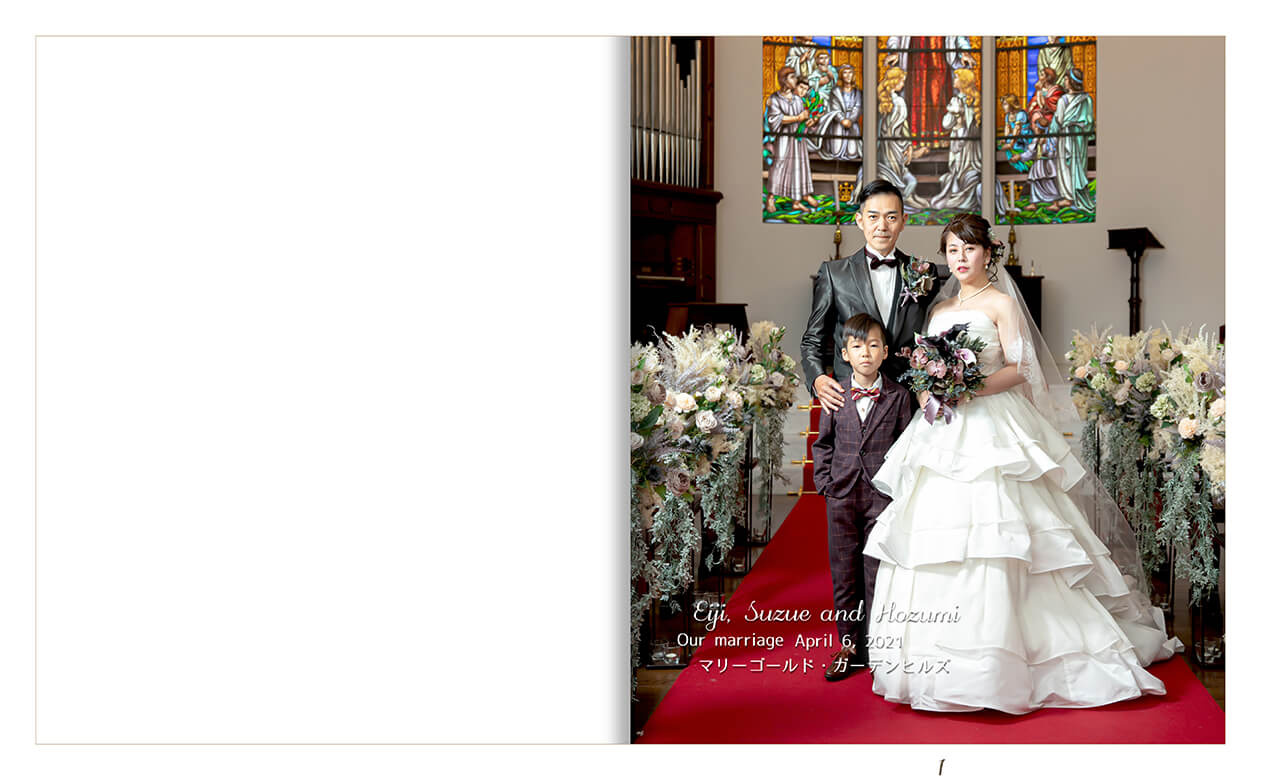 1～2ページ マリーゴールド・ガーデンヒルズ フォトウエディング アルバム
