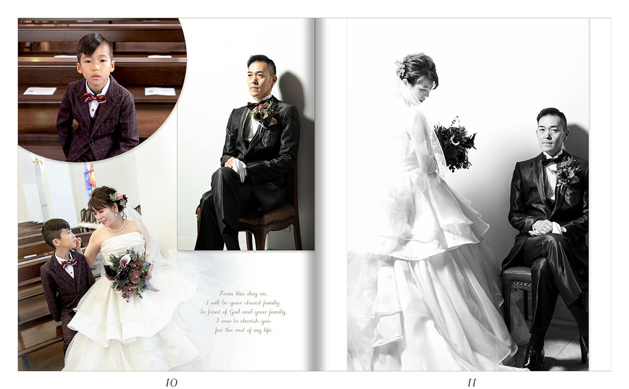 11～12ページ マリーゴールド・ガーデンヒルズ フォトウエディング アルバム