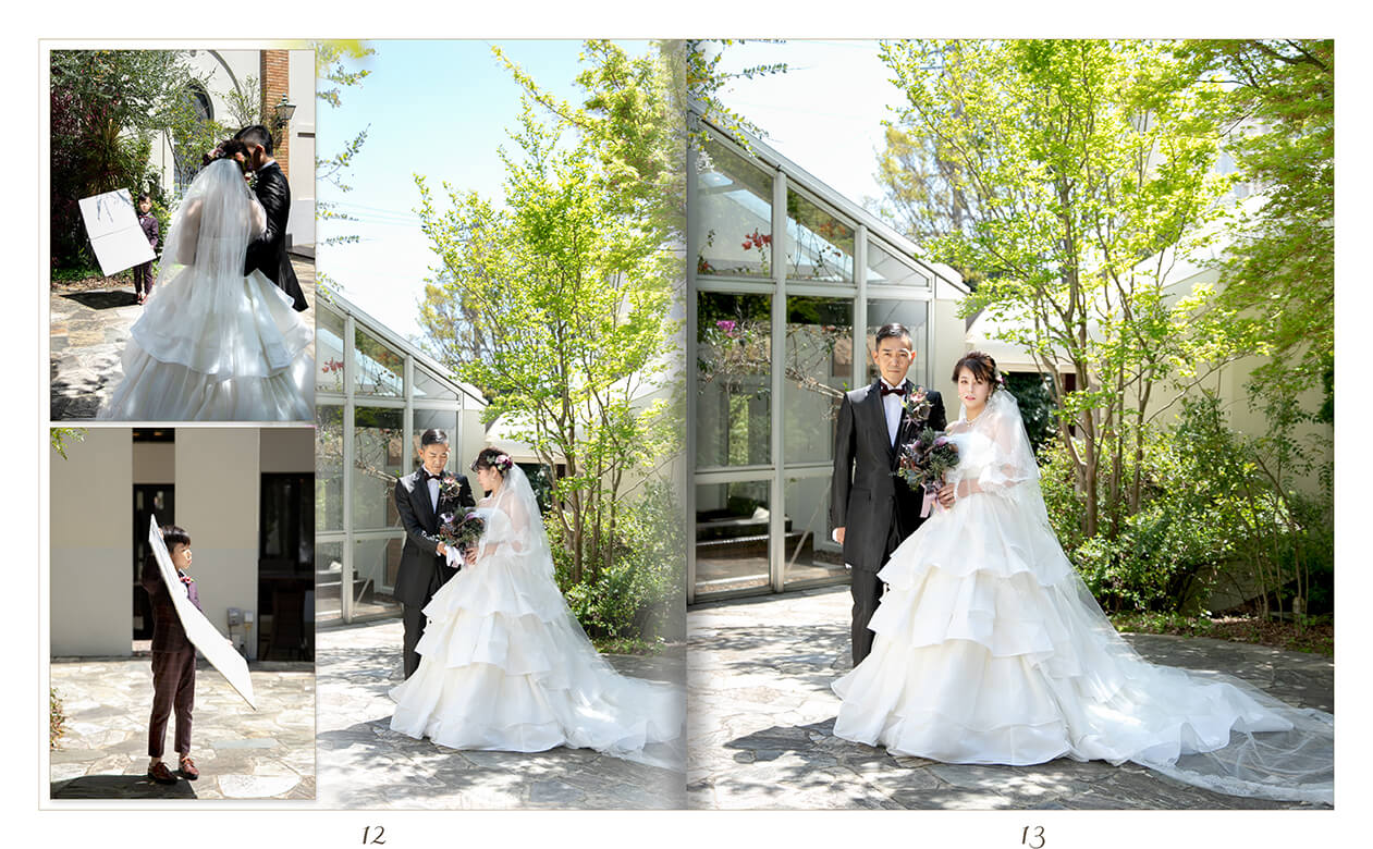 13～14ページ マリーゴールド・ガーデンヒルズ フォトウエディング アルバム