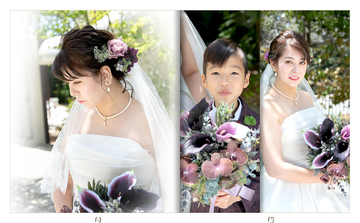 15～16ページ マリーゴールド・ガーデンヒルズ フォトウエディング アルバム