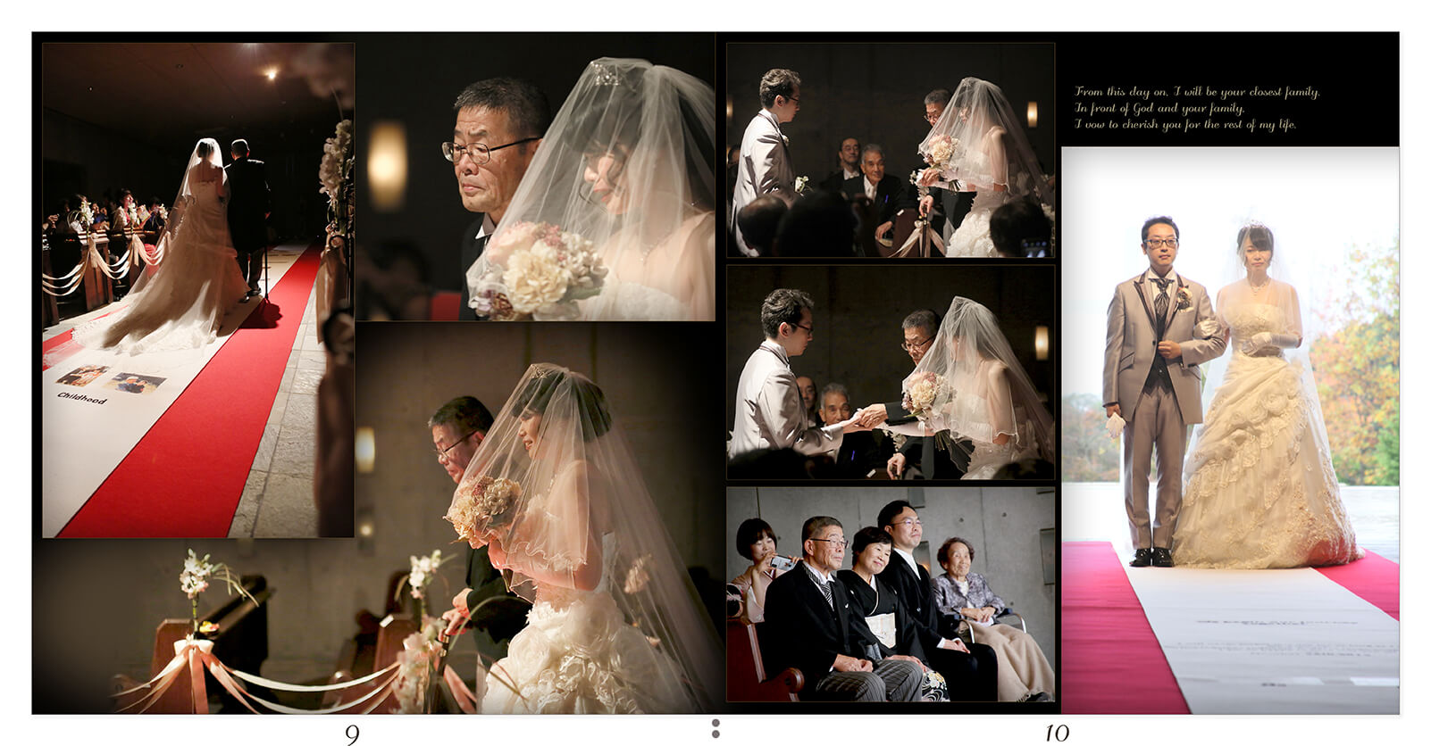 9～10ページ 森と水の教会 結婚式アルバム