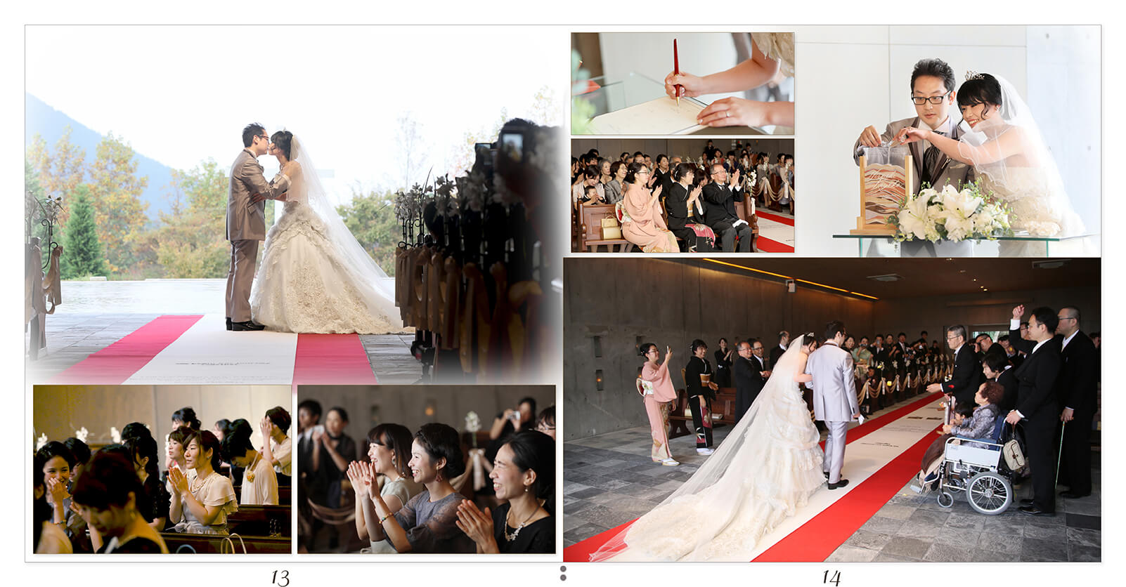 13～14ページ 森と水の教会 結婚式アルバム