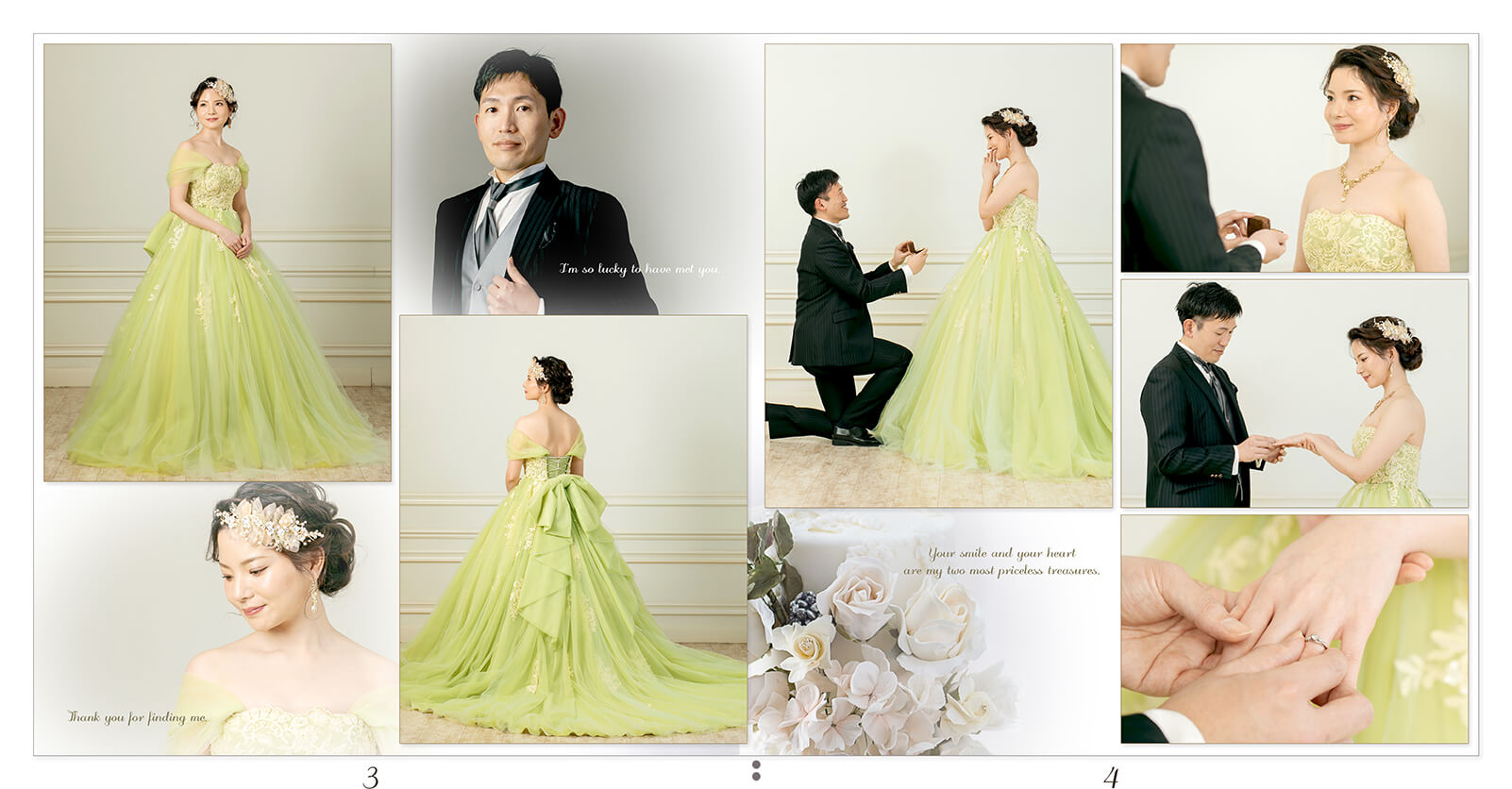 3～4ページ 前撮りアルバム