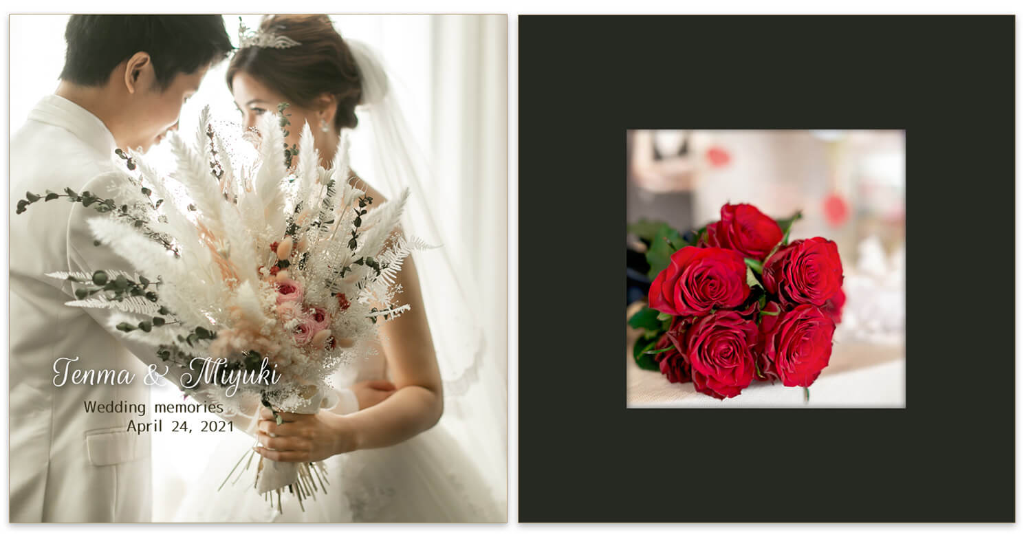 アールベルアンジェ三重 結婚式アルバム 表紙