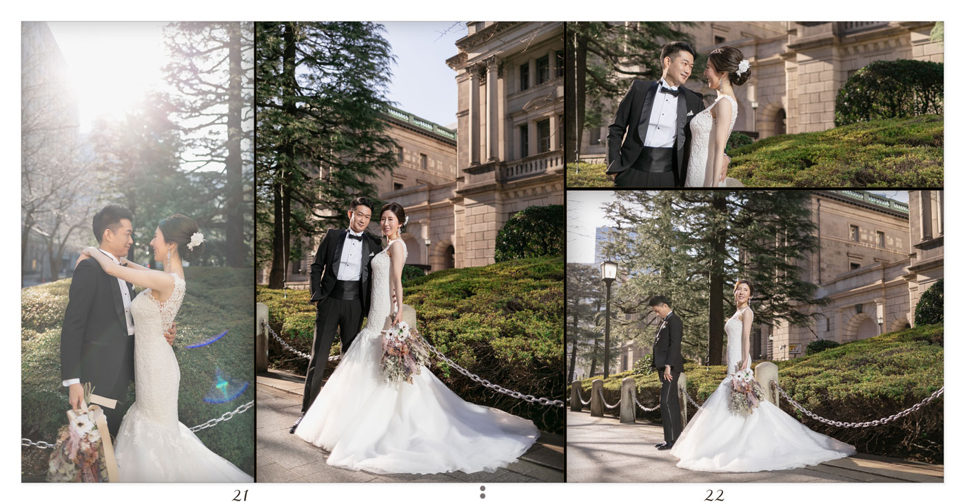 21～22ページ 東京駅 フォトウエディングアルバム