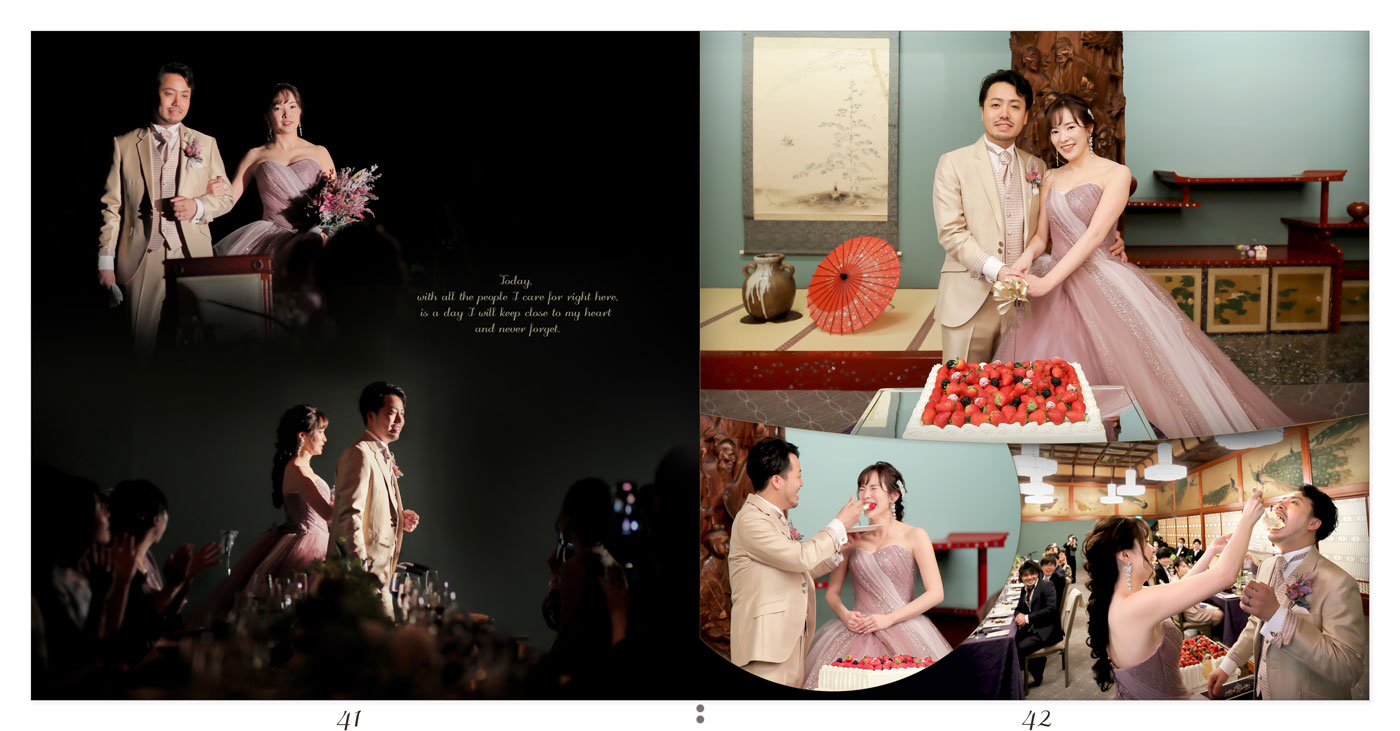 41～42ページ 雅叙園 結婚式アルバム
