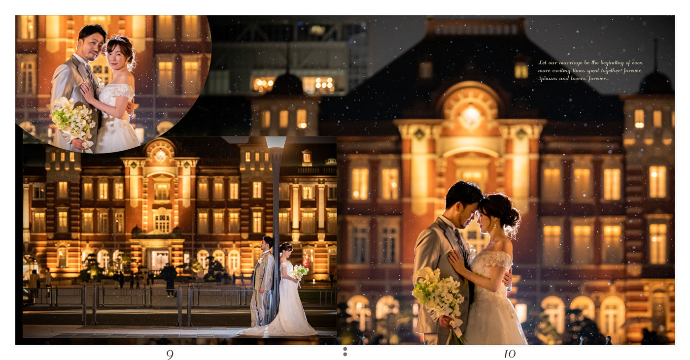 9～10ページ 東京駅 前撮りアルバム