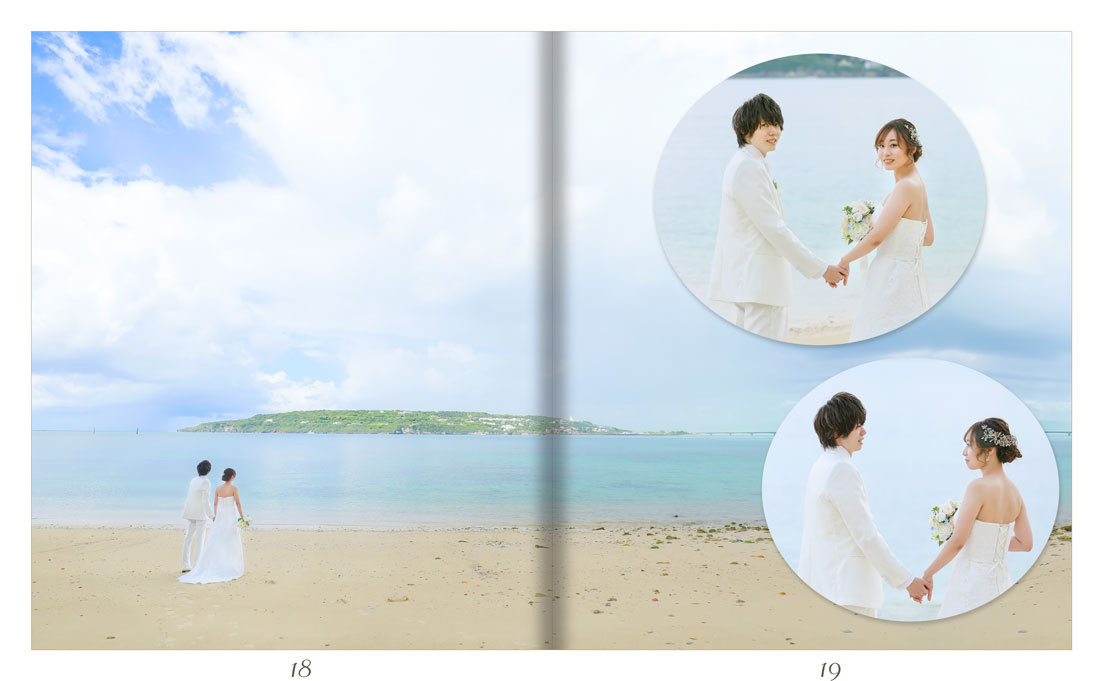 19～20ページ 沖縄ビーチ フォトウエディング
