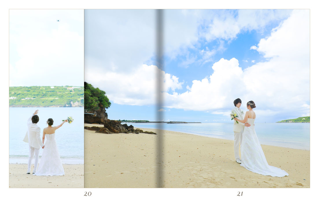 21～22ページ 沖縄ビーチ フォトウエディング