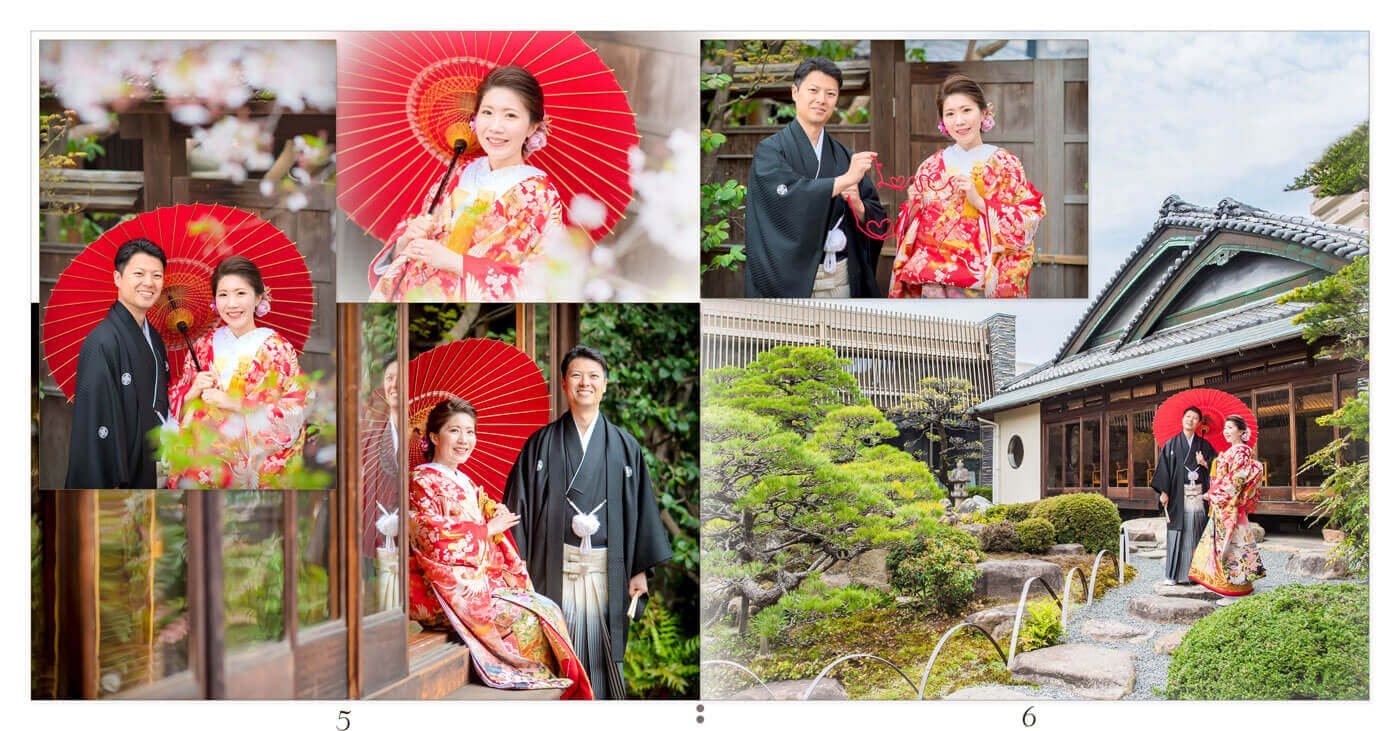 5～6ページ 三瀧荘 前撮りアルバム