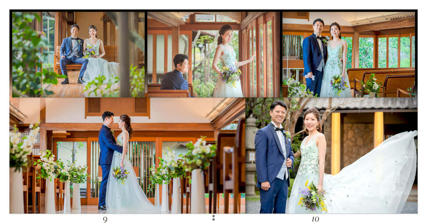 9～10ページ 三瀧荘 前撮りアルバム