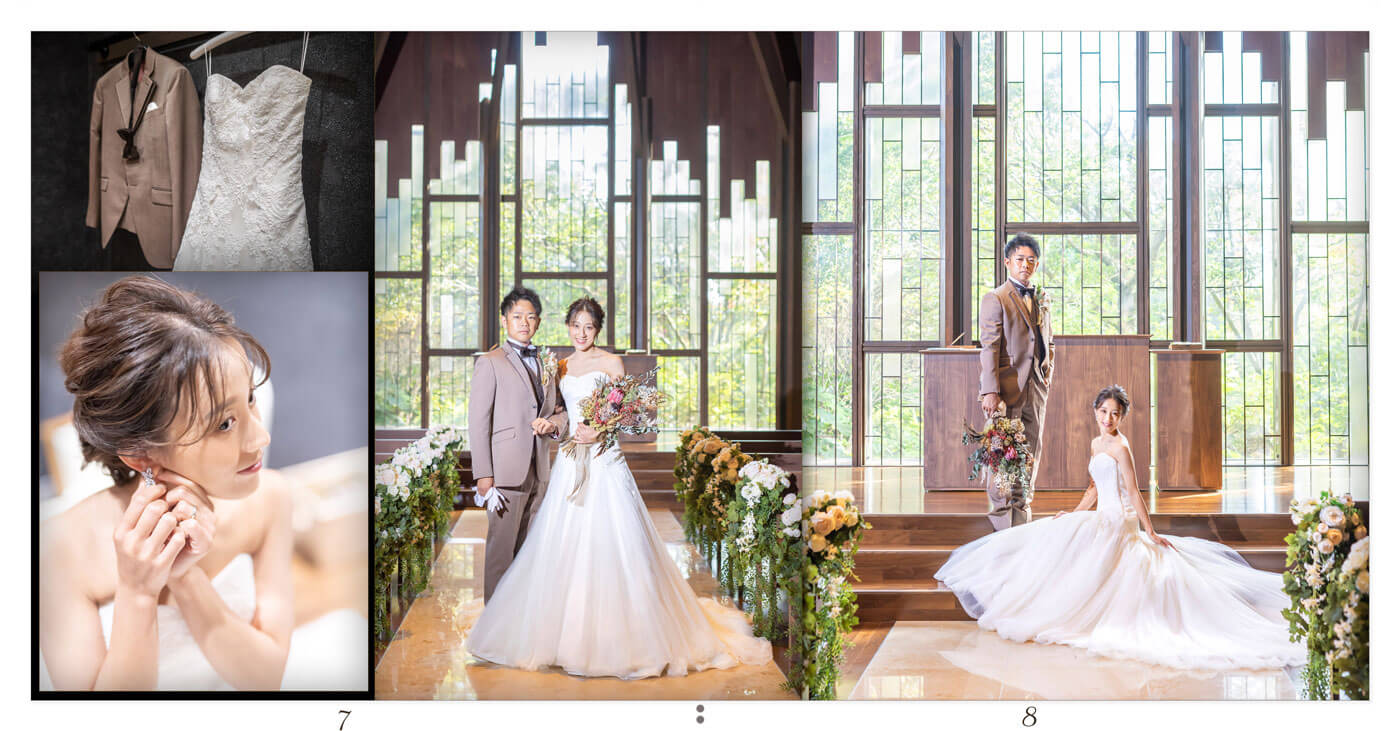 7～8ページ チャペル フォトウエディングアルバム