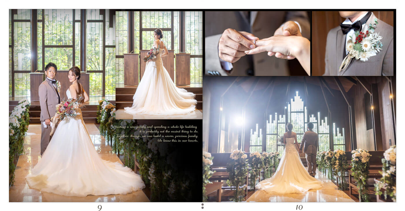 9～10ページ チャペル フォトウエディングアルバム