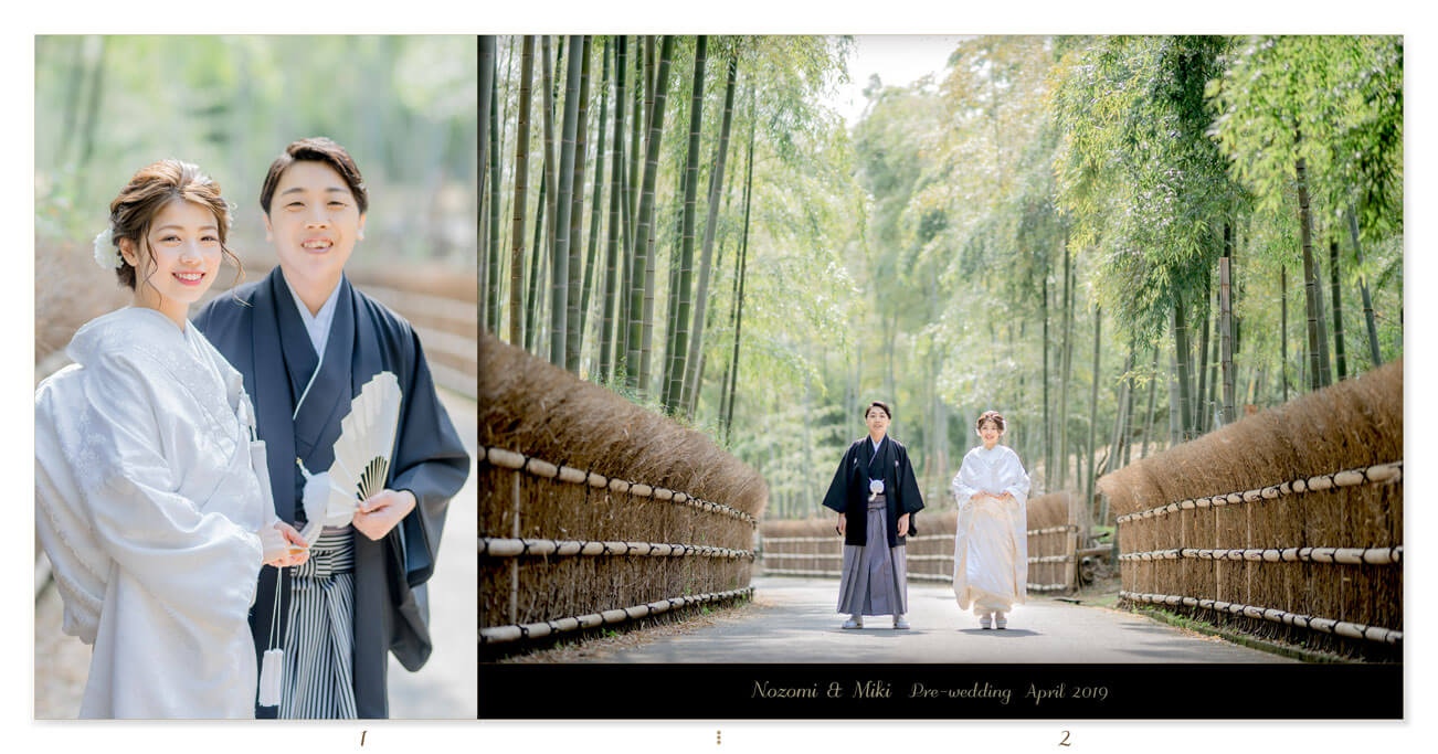 1～2ページ 京都 前撮りアルバム