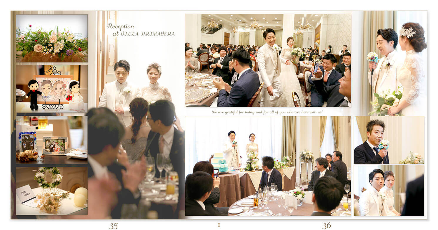 35～36ページ セントグレースヴィラ心斎橋 結婚式アルバム