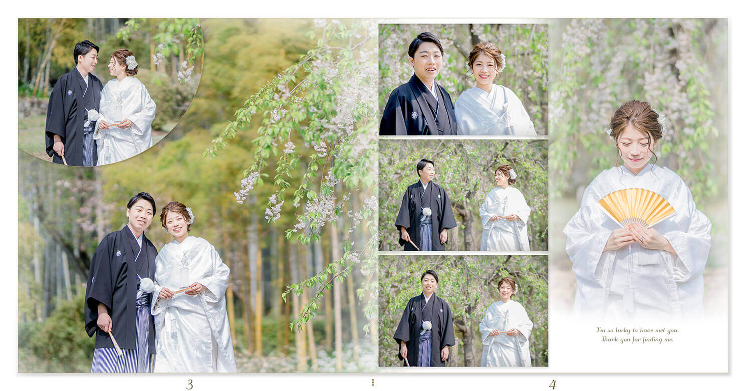 3～4ページ 京都 前撮りアルバム