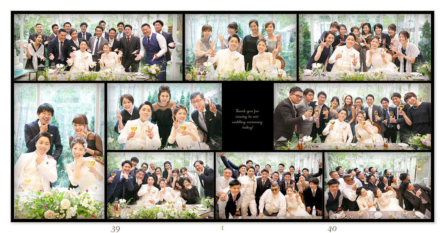 39～40ページ セントグレースヴィラ心斎橋 結婚式アルバム