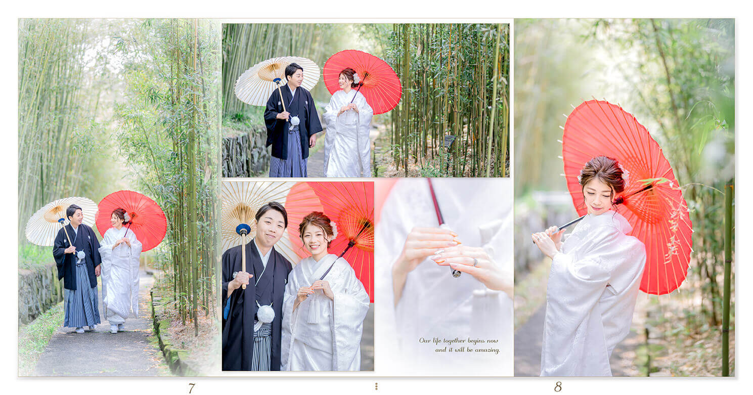 7～8ページ 京都 前撮りアルバム