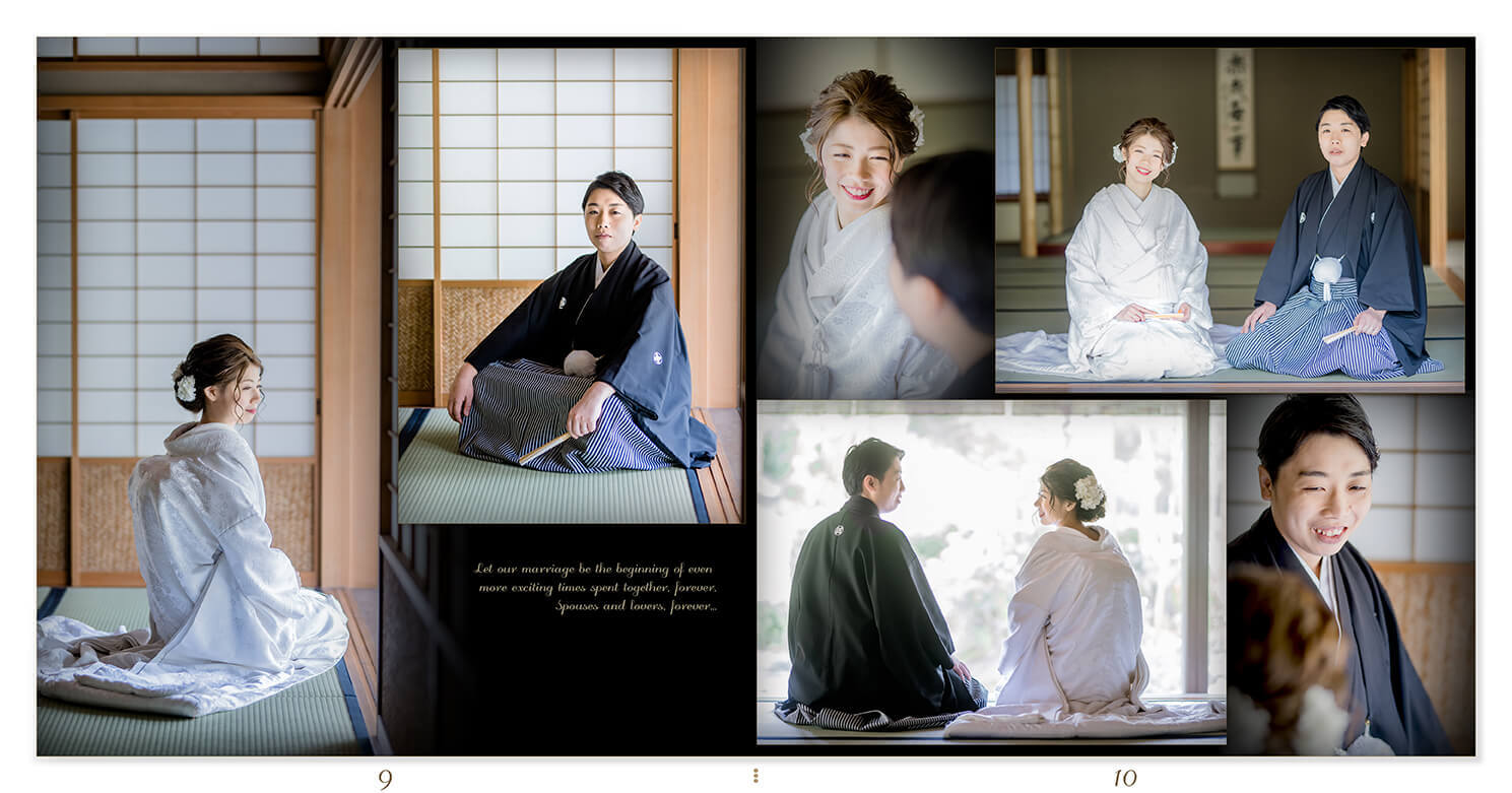 9～10ページ 京都 前撮りアルバム