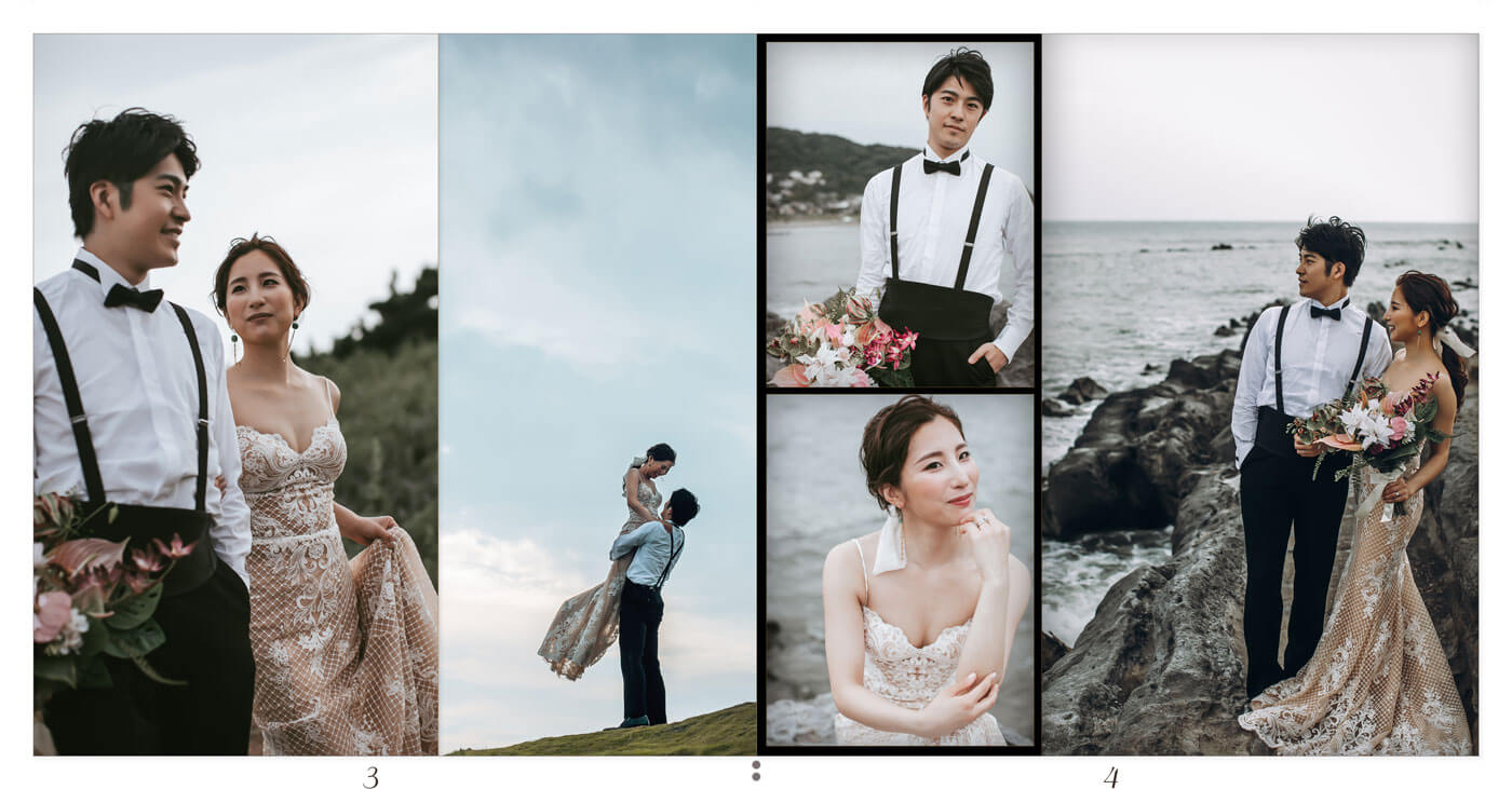 3～4ページ 海岸 前撮りアルバム