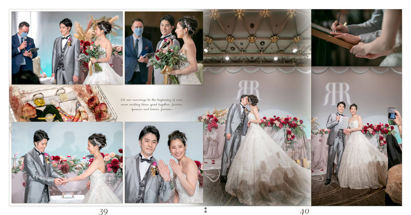 39～40ページ リーガロイヤルホテル大阪 結婚式アルバム