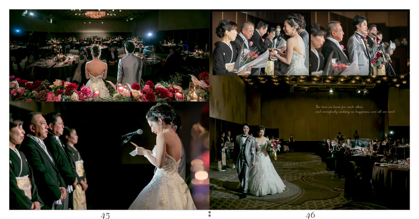 45～46ページ リーガロイヤルホテル大阪 結婚式アルバム