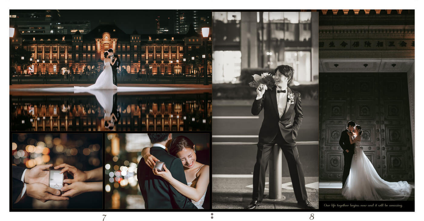 7～8ページ 東京駅 前撮りアルバム