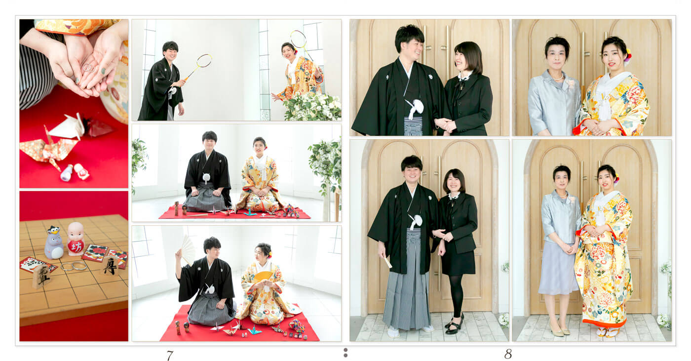 7～8ページ ハミングプラザVIP新潟 前撮りアルバム