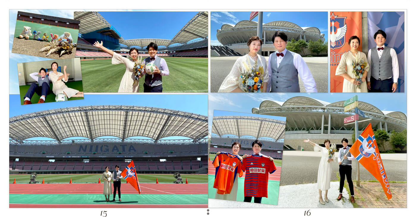 15～16ページ 結婚 前撮りアルバム