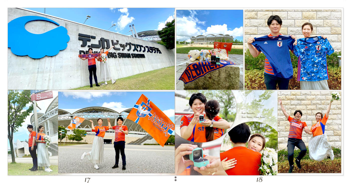 17～18ページ 結婚 前撮りアルバム