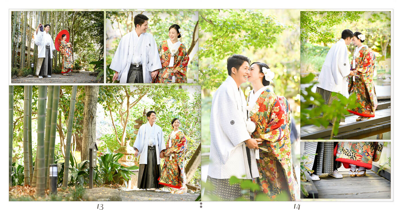 13～14ページ 浮月楼 フォトウエディングアルバム