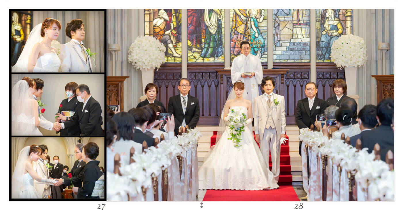 27～28ページ 伊勢山ヒルズセントグレース大聖堂 結婚式アルバム