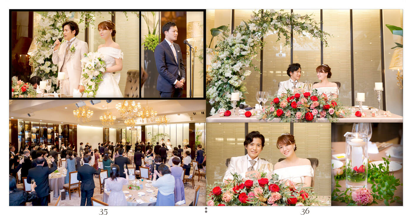 35～36ページ 伊勢山ヒルズヴェネチア グランデ邸 結婚式アルバム