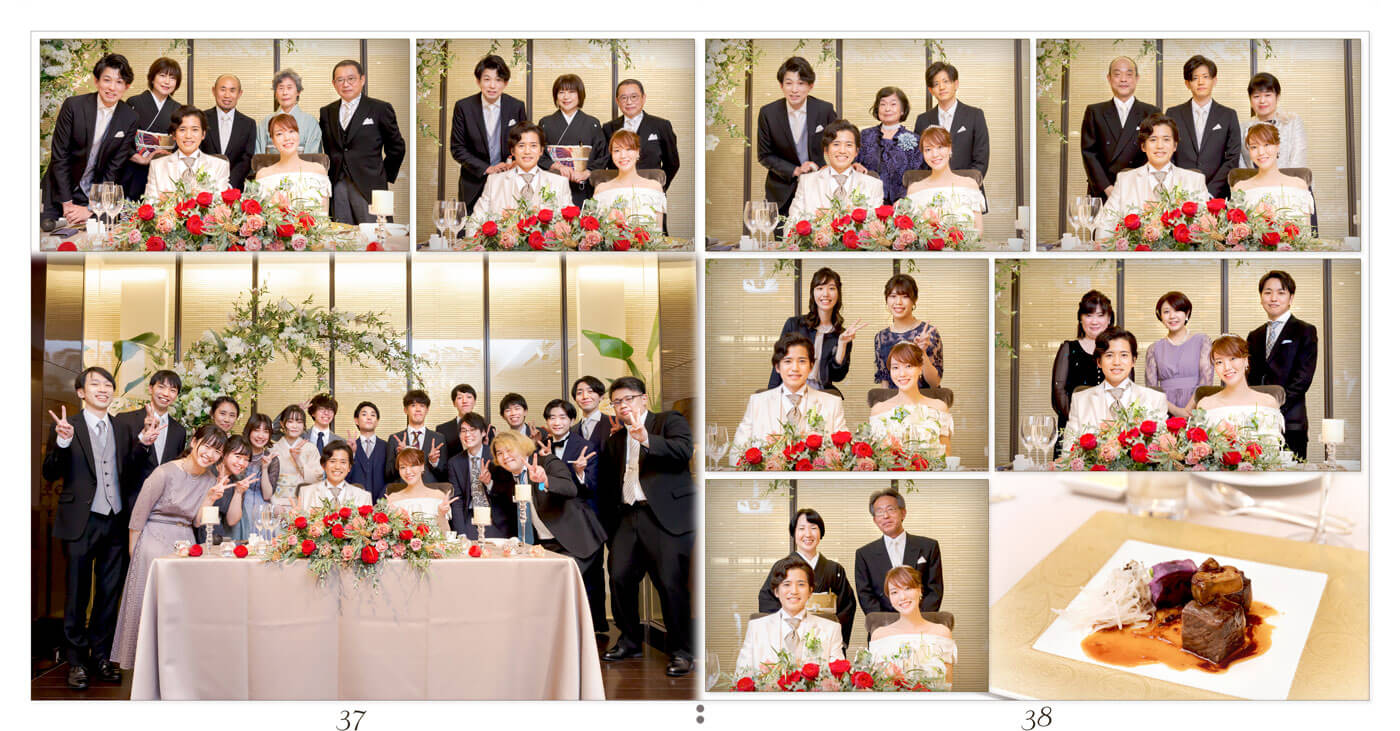 37～38ページ 伊勢山ヒルズヴェネチア グランデ邸 結婚式アルバム