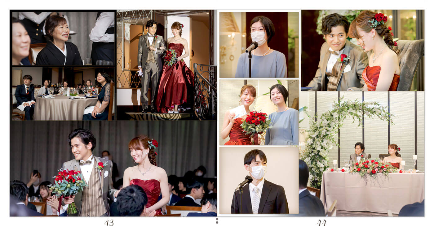 43～44ページ 伊勢山ヒルズヴェネチア グランデ邸 結婚式アルバム