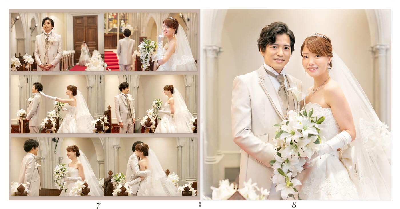 7～8ページ 伊勢山ヒルズ 前撮りアルバム