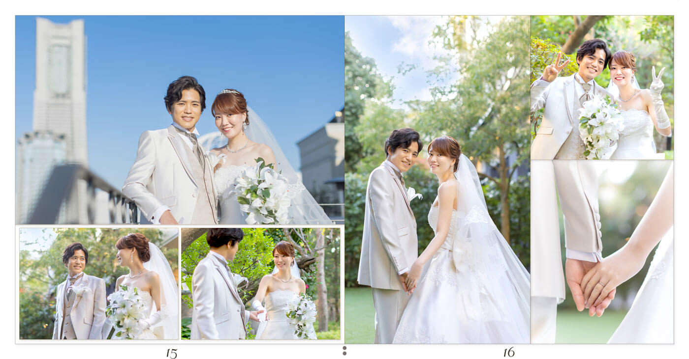 15～16ページ 伊勢山ヒルズ 前撮りアルバム