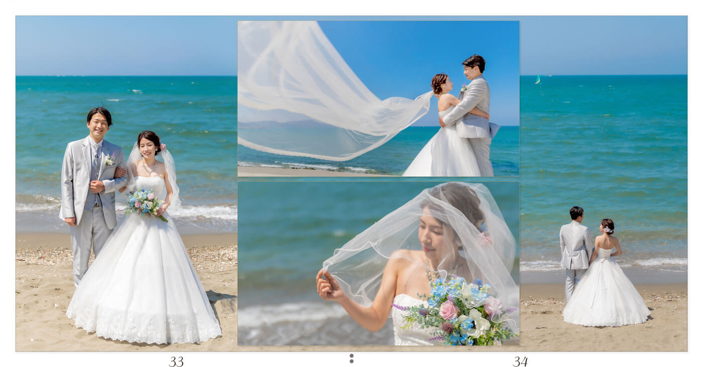 33～34ページ 浜の宮ビーチ ウエディングアルバム