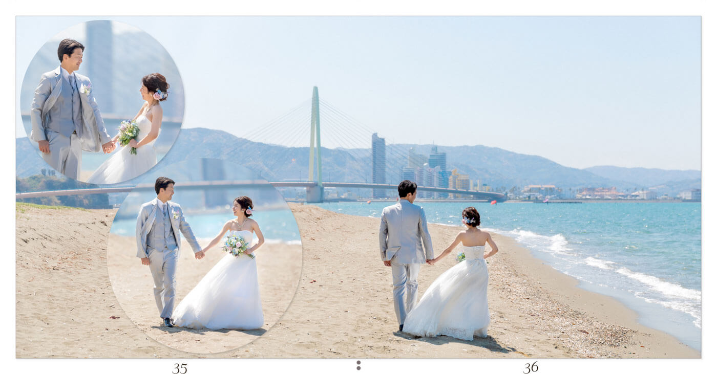 35～36ページ 浜の宮ビーチ ウエディングアルバム